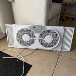 Holmes Dual Window Fan – 3 Speeds, Intake/Exhaust