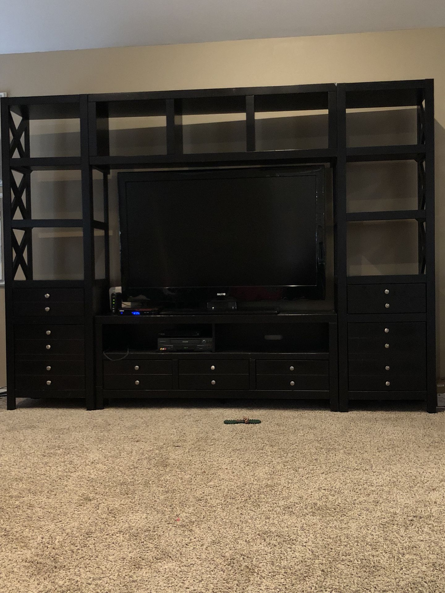 Beautiful brown modern entertainment center