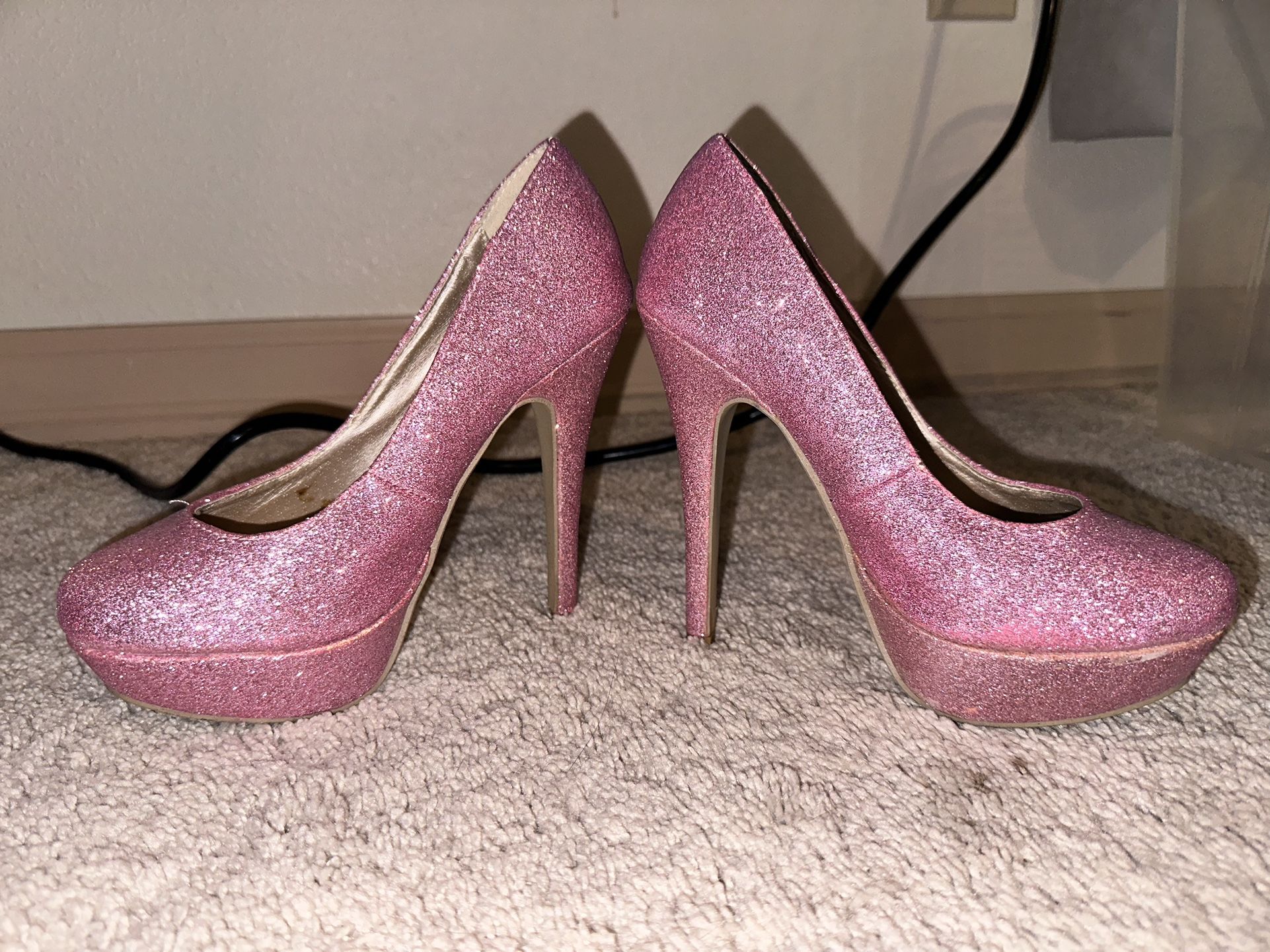 Pink Glitter Heels 