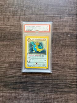 2000 Pokemon Team Rocket 1st Edition #5 Dark Dragonite Holo PSA 8 NEAR MINT