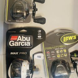 Lew's Reactor Speed Spool SLP Baitcaster Fishing Reel R1SH  MAX4PRO C / Abu Garcia Max Pro Clam