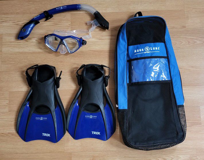 Aqua lung Hawkeye snorkeling mask, Snorkeling and Fins Set