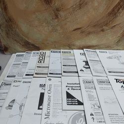 Misc Instruction Booklets As Shown