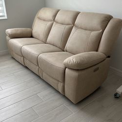 NEW!!Tolworth power reclining Sofa, Sand/beige  From Macy's