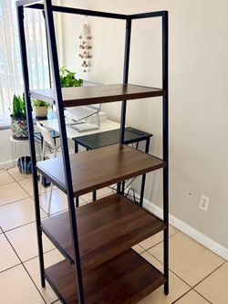Wood and Metal Bookshelf