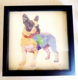Mixed Media Boston Terrier Print