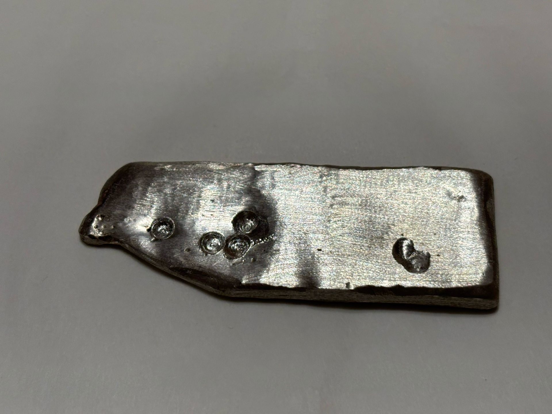 Hand Pored Silver Bar.