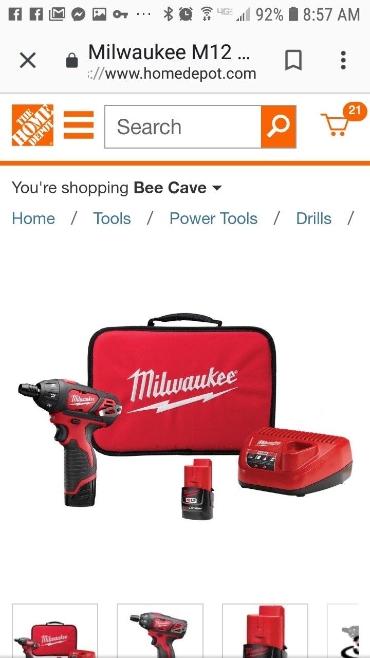 Brand new in box. Milwaukee M12 12-Volt Lithium-Ion Cordless 1/4 in. Hex Screwdriver Kit with Two 1.5Ah Batteries, Charger and Tool Bag