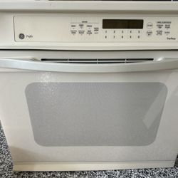Gently Used 30” Almond Color GE Electric Built-in Oven And Matching Microwave 