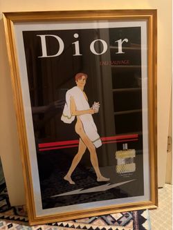 1980s “Eau Sauvage” Dior Advertising Print/Poster, Framed
