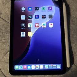 Practically New iPad Mini 6 128gb Purple With Apple Care Plus TIL Sept. 2026