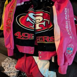 Pink 49ers Women's Jacket Medium