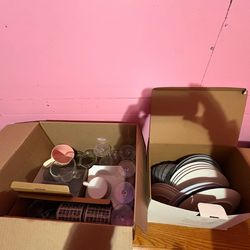 2 boxes of kitchen dishes