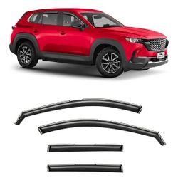Voron Glass in-Channel Extra Durable Rain Guards for Mazda CX-50 2023-2025, Window Deflectors, Vent Window Visors, 4 Pieces - 200655