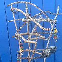 Small Bird Perch Tree … Custom Made And Small Bird Size — Cockatiel  Conure Or Ringneck Fun ! 
