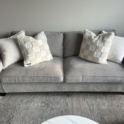 Modern Grey Fabric Sofa