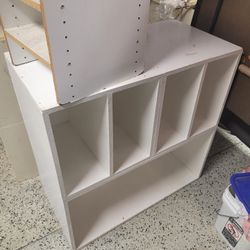 White Storage Shelves