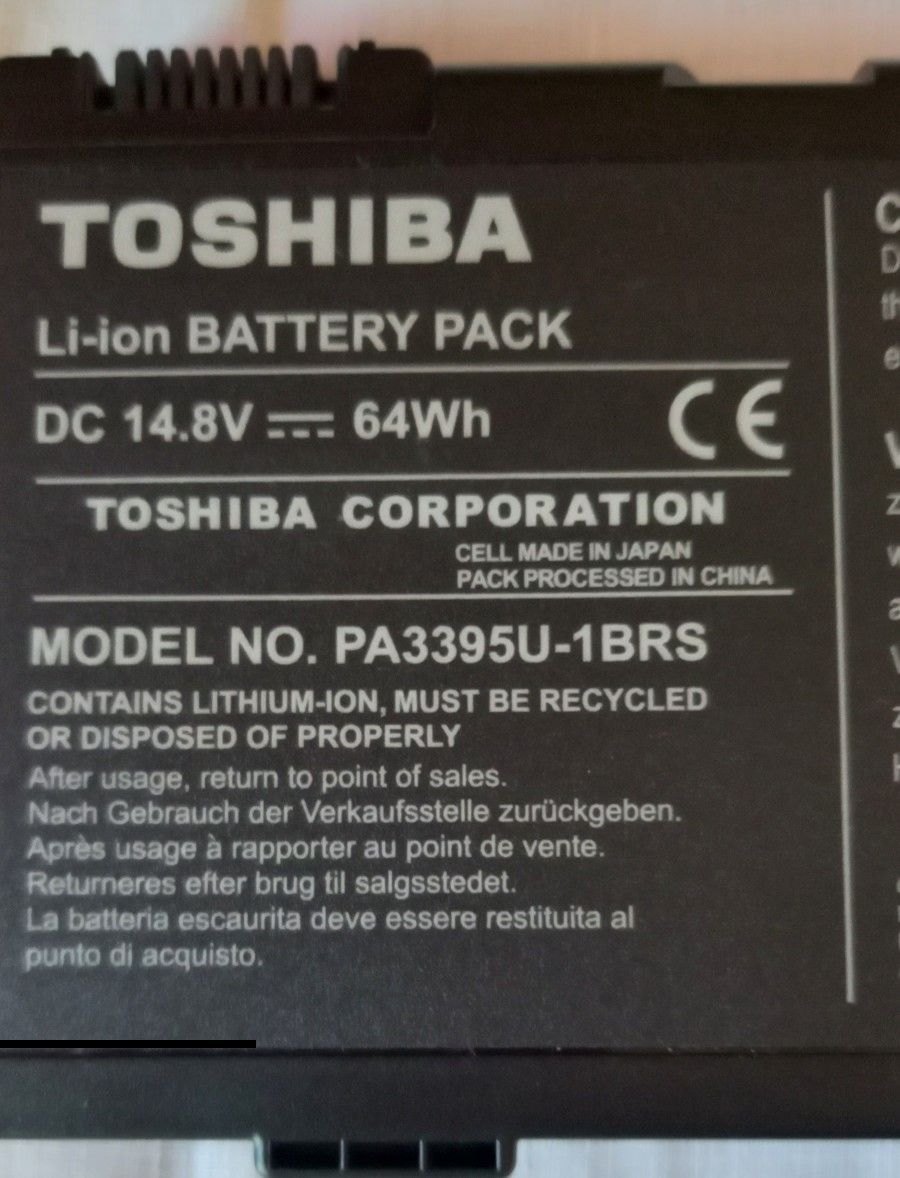 Toshiba Laptop BATTERY