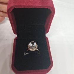 Sparkle White Topaz Size 7 S925 Cx Topriing Size 13x11m Stone Soze 10x8mm