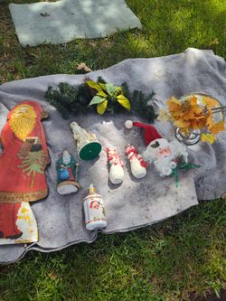 Vintage Christmas Decorations Lot