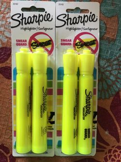 Sharpie Highlighters 2 x 2 =4 for $3 or $2 each