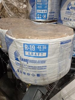 Insulation R19  Covers 48 Sq Ft Faced 