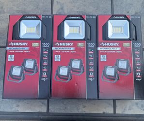 Husky 1500 Lumens Rechargeable 2-Pack LED Work Lights (each)