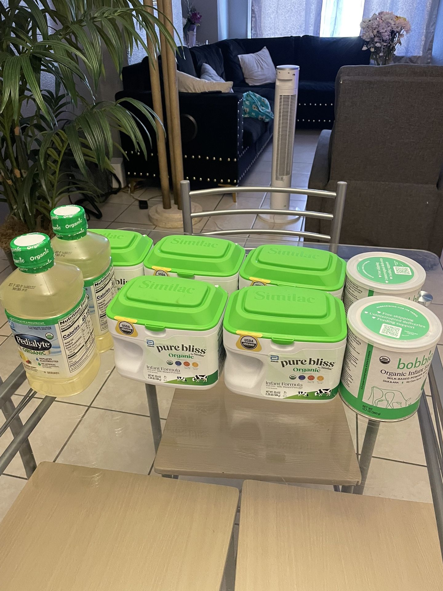 Organic Infant milk and Pedialyte