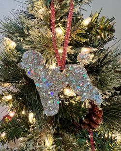 Resin Dog Christmas Ornaments Handmade
