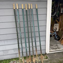 6ft Studded T-post w/ Anchor Plate