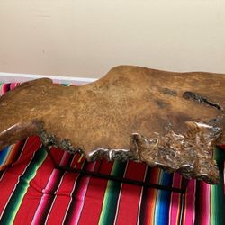 Vintage Burl Wood Slab Coffee Table