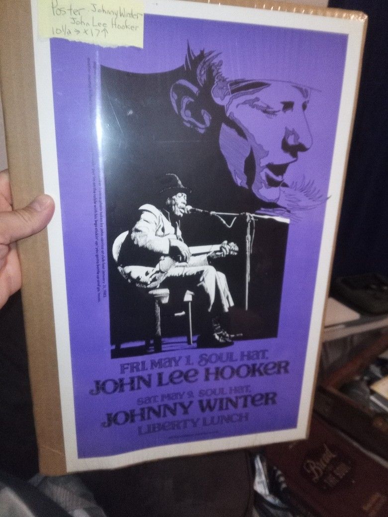 John Lee Hooker/Johnny Winter 1st Edition Music Print