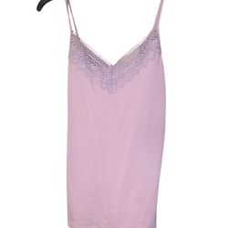Dusty Pink LOFT XS Lace Trim Tank