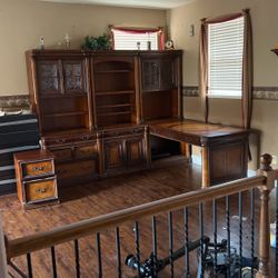 Ashley Bookshelf + Side Table Full Set 