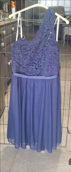 David's Bridal Dress. Marine blue size 14