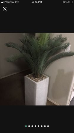 Faux Palm Tree And Pot