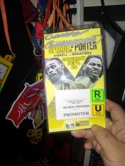 David Benavidez Autographed Media Pass Boxing