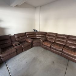  Leather couch/recliners 