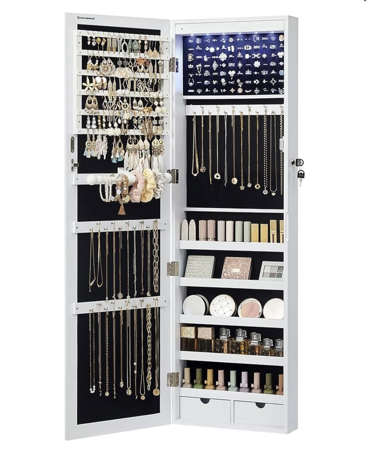 Jewelry Cabinet With Mirror  