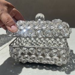 Crystal Jewelry Box And Tray