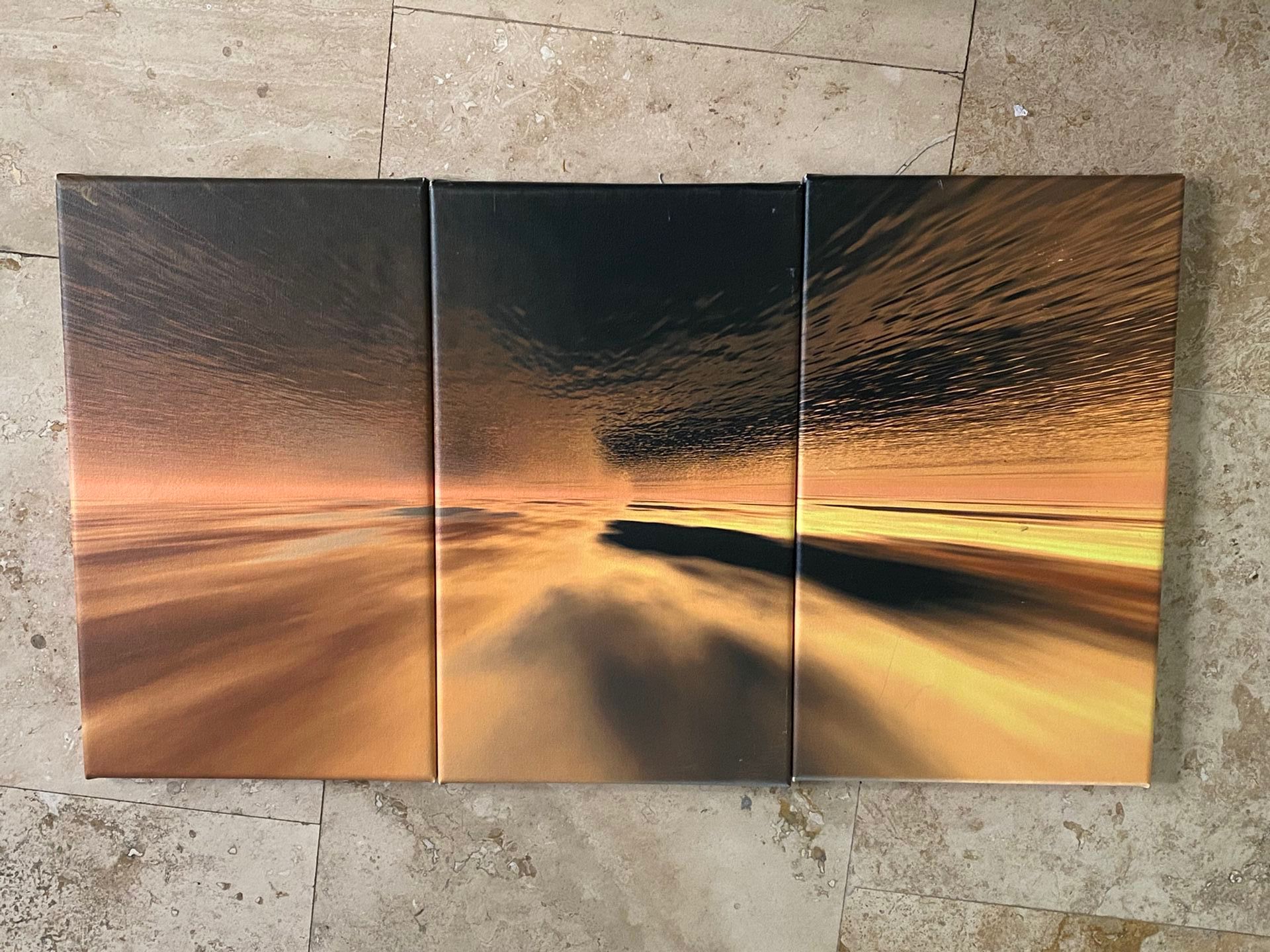 3 Piece Sunset Wall Canvas