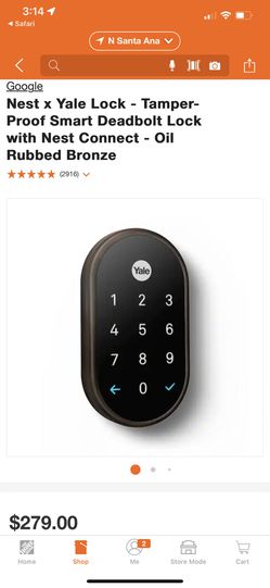Nest x Yale Smart Lock with Google Nest Connect in Oil-Rubbed Bronze