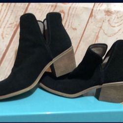 Bp Nordstrom’s Womens Black Suede Slip On Ankle Booties 🖤👢🖤size 8.5 