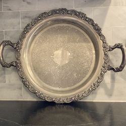 Vintage Oneida Silverplate Floral Du Maurice Pattern Tray