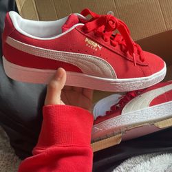 Red Puma shoes 