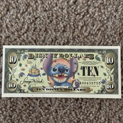 Disney Dollar 2005 $10 stitch