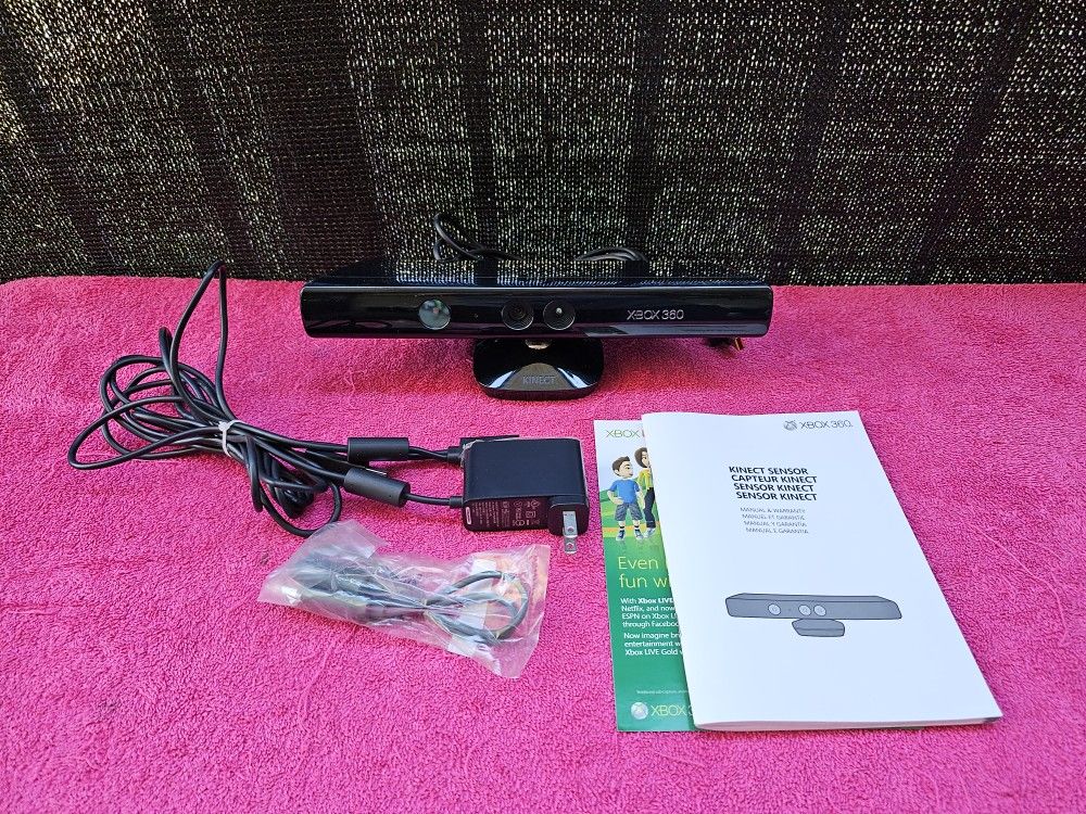 Microsoft Xbox 360 Kinect Sensor Bar Black USB Wired Xbox Video Game Camera