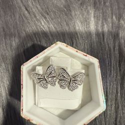 925 Silver butterfly Stud Earrings