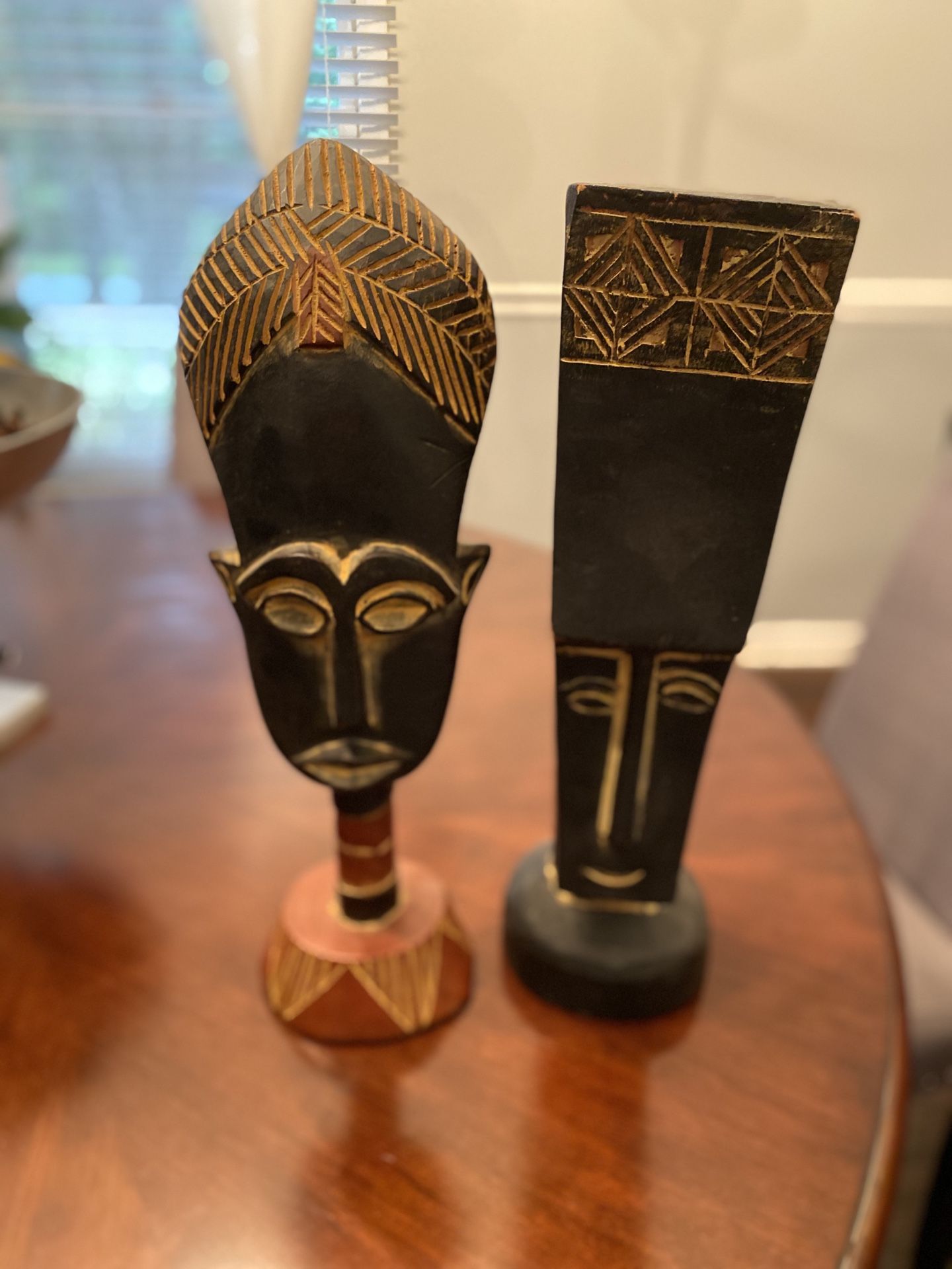Afro centric wood figurines
