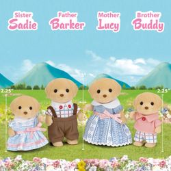 Calico Critters Yellow Lab Family Set of 4